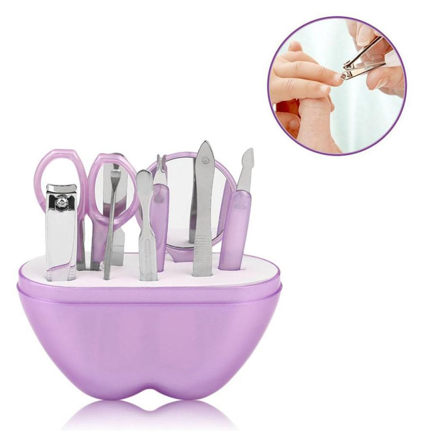 Stylish apple-shaped manicure kit with 8 items Stylish apple-shaped manicure kit with 8 items